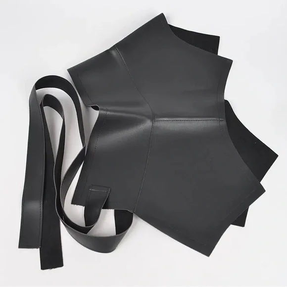 Camel Faux Leather Skirt BeltWide Waist Wrap BeltStatement Bow Tie